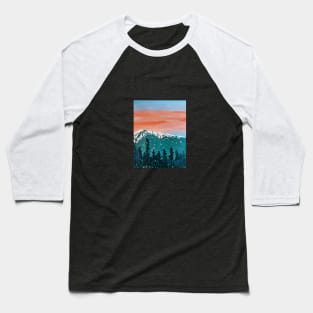 Snow Mountain Print Baseball T-Shirt